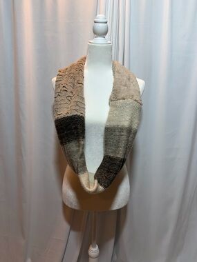 Neutral Tone Cozy Infinity Scarf Sweater